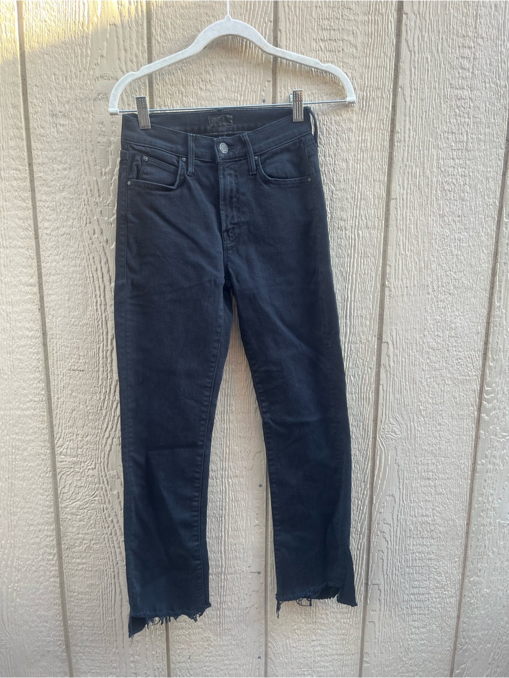 Mother the rascal ankle fray black size 24